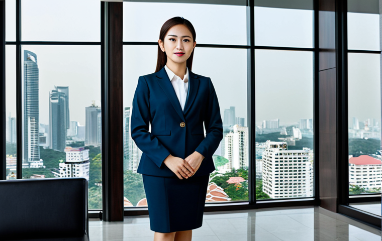 역량 갭 분석 도구 활용 방법 - Professional Businesswoman**

"A professional businesswoman in a modest, tailored business suit, sta...