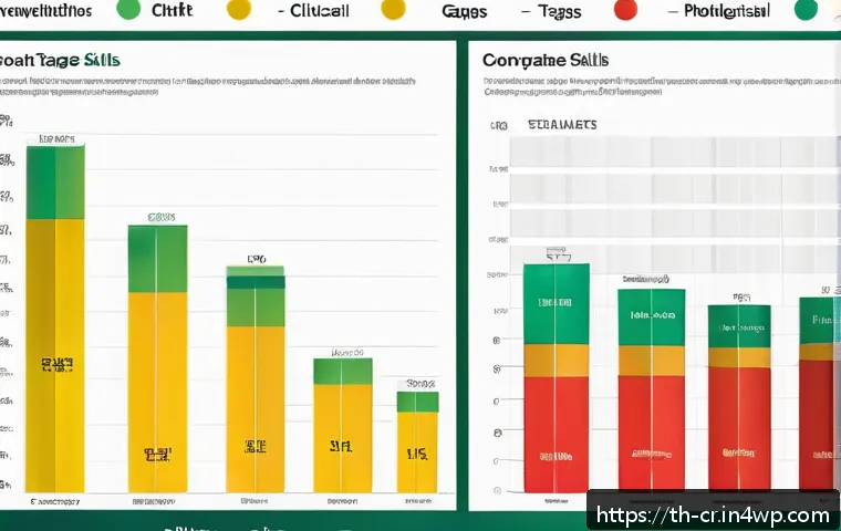 역량 갭 분석 결과 시각화 기법 - A highly detailed and professional bar chart illustrating skill gaps within a corporate team, showin...