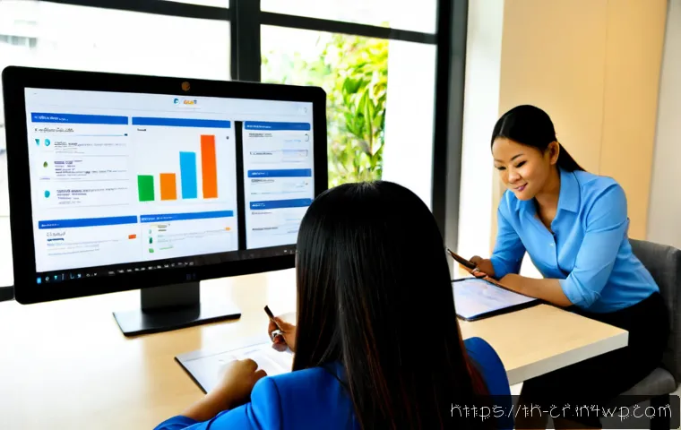 역량 갭 분석 결과 활용 방법 - Photorealistic Thai corporate manager and diverse employees in a bright Bangkok office, reviewing co...